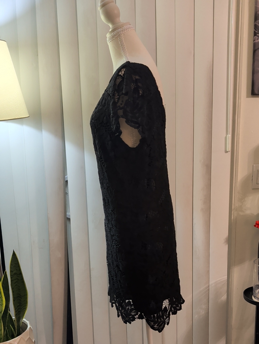 BB Dakota Black Lace Shift Dress, large - Picture 3 of 5